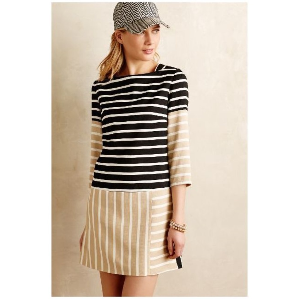 177 Anthropologie 4.COLLECTIVE 4C Stripe Block Tunic Dress 2 - Picture 8 of 8